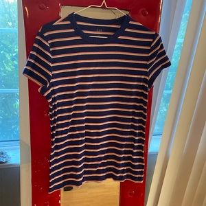 Super cute vintage 90s striped ribbed top